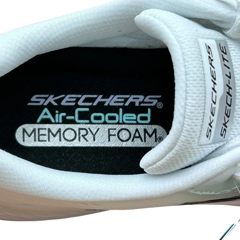 Skechers Skech-Lite Pro Women's Vegan Sneaker Size 8.5 White Memory Foam Insole